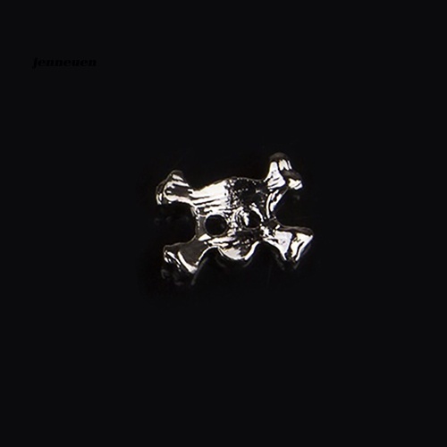 Set 10 Hộp Phụ Kiện Trang Trí Móng Nghệ Thuật Hình Đầu Lâu 3D Bằng Hợp Kim Thời Trang