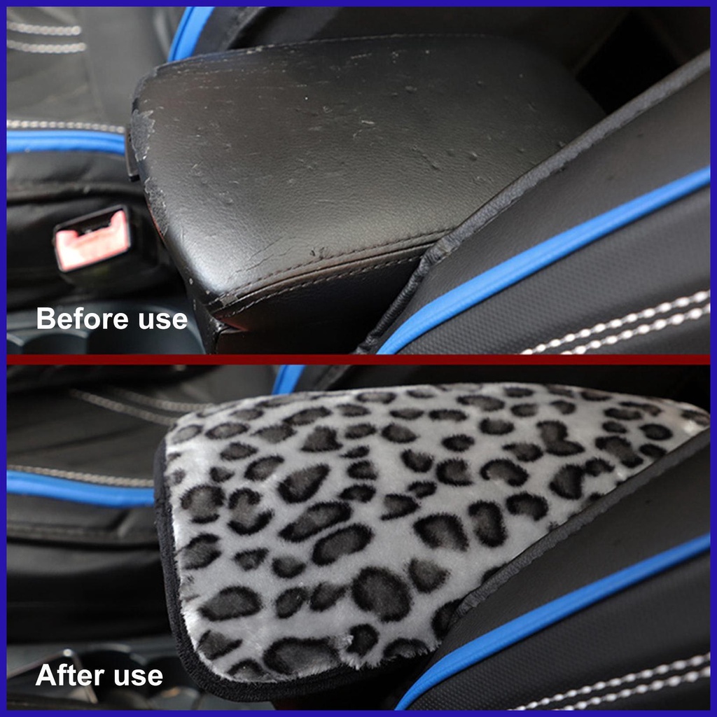 Vỏ Bọc Hộp Tỳ Tay Họa Tiết Da Báo Cho Xe Hơi
