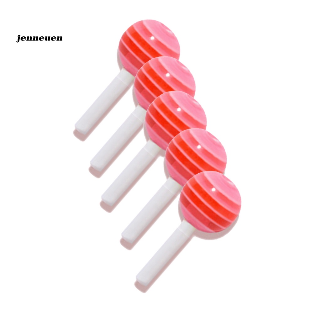 Bộ 5 Phụ Kiện Trang Trí Móng Tay Hình Kẹo Nhiều Màu Sắc Thời Trang