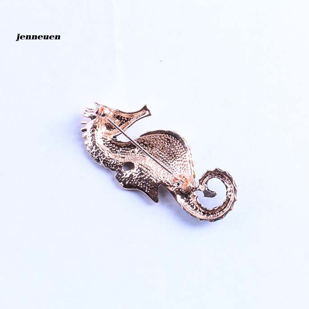 Ghim Cài Áo Hình Cá Ngựa Đính Đá Thời Trang Cho Nữ