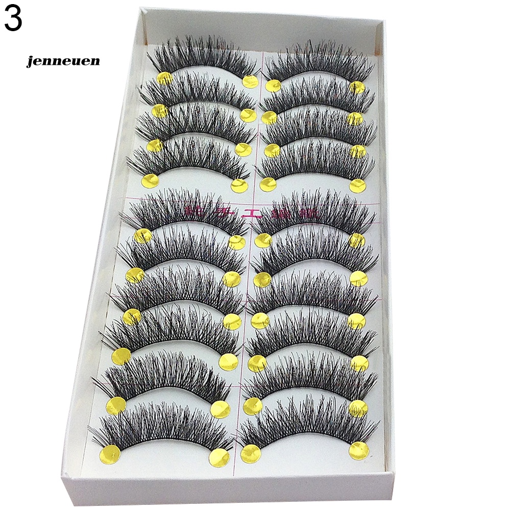 Set 10 Cặp Lông Mi Giả Dài Và Dày Tự Nhiên
