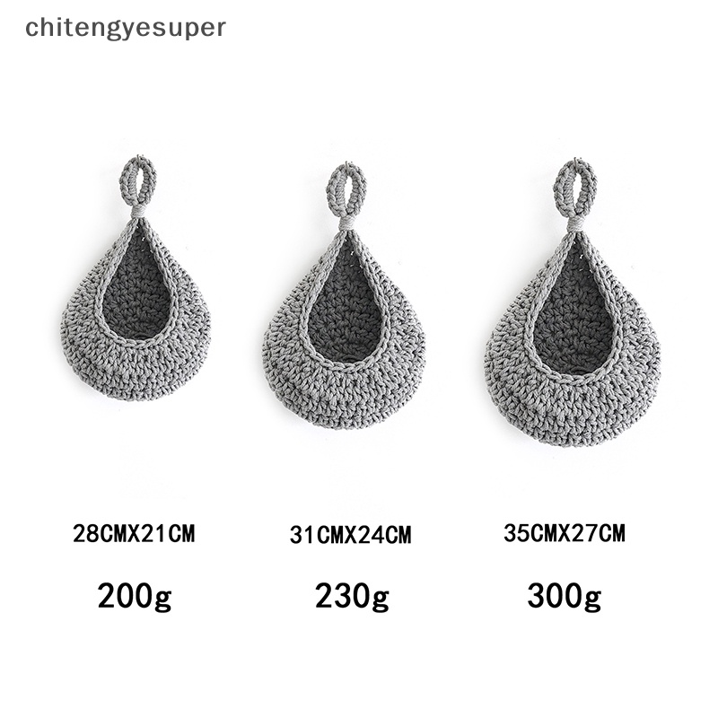 Set 3 Giỏ Đựng Trái Cây Treo Tường Đan Tay Phong Cách Boho Cho Nhà Bếp
