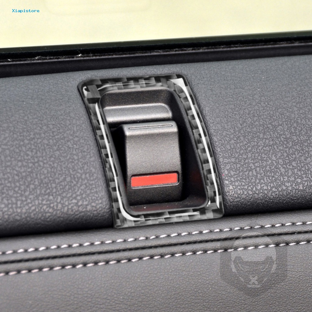 Bộ 2 Viền Bọc Nút Khóa Cửa Xe Hơi Bằng Sợi Carbon Cho Nissan GTR R35 2008-2020