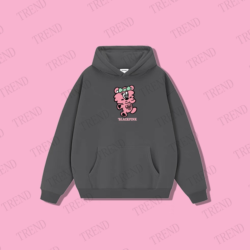 Áo HOODIE Dáng Rộng In Hình KPOP BLACKPINK x Vedy Lisa Màu Hồng Thời Trang Đường Phố Giản Dị Dành Cho Bạn Nữ