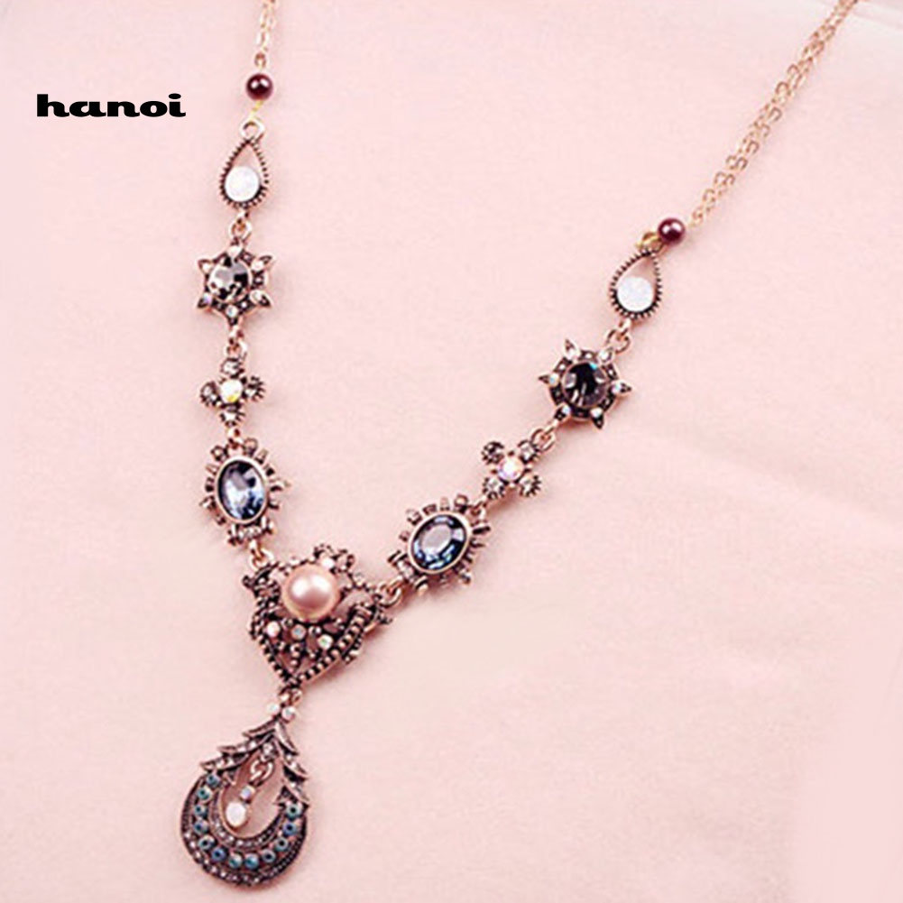 Vòng cổ MặT HìNh Oval ĐíNh Kim Cương Giả ThờI Trang Cho Nữ