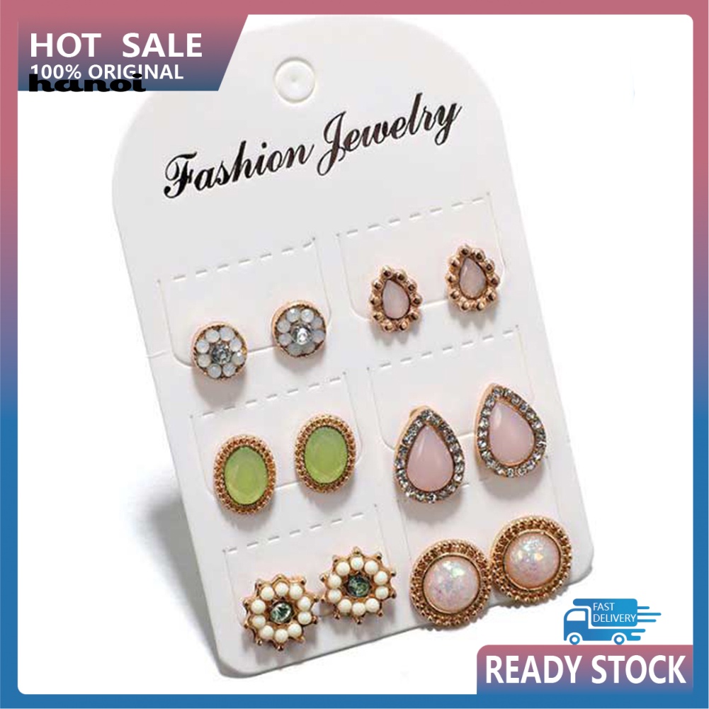 6 Đôi Bông Tai Thời Trang Nữ Tính