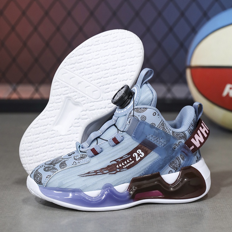 Giày Thể Thao Bóng Rổ Chống Trượt Thời Trang Năng Động Dành Cho Trẻ