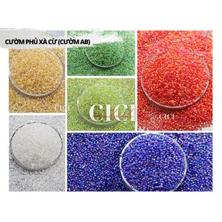  Cườm tròn AB cườm sứ siêu nhỏ 1.5mm 2mm 3mgói lẻ 50g Cici Handmade chuyên hạt đá hạt cườm hạt đá trang sức 