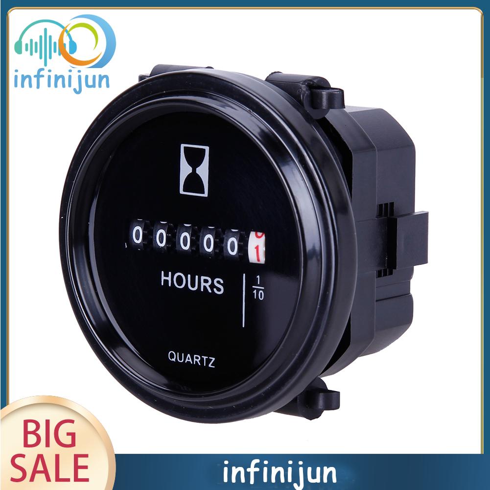 Đồng Hồ Đo Giờ 12v 24v 36v Màn Hình Tròn 2 "Chống Thấm Nước Chuyên Dụng Cho Tàu