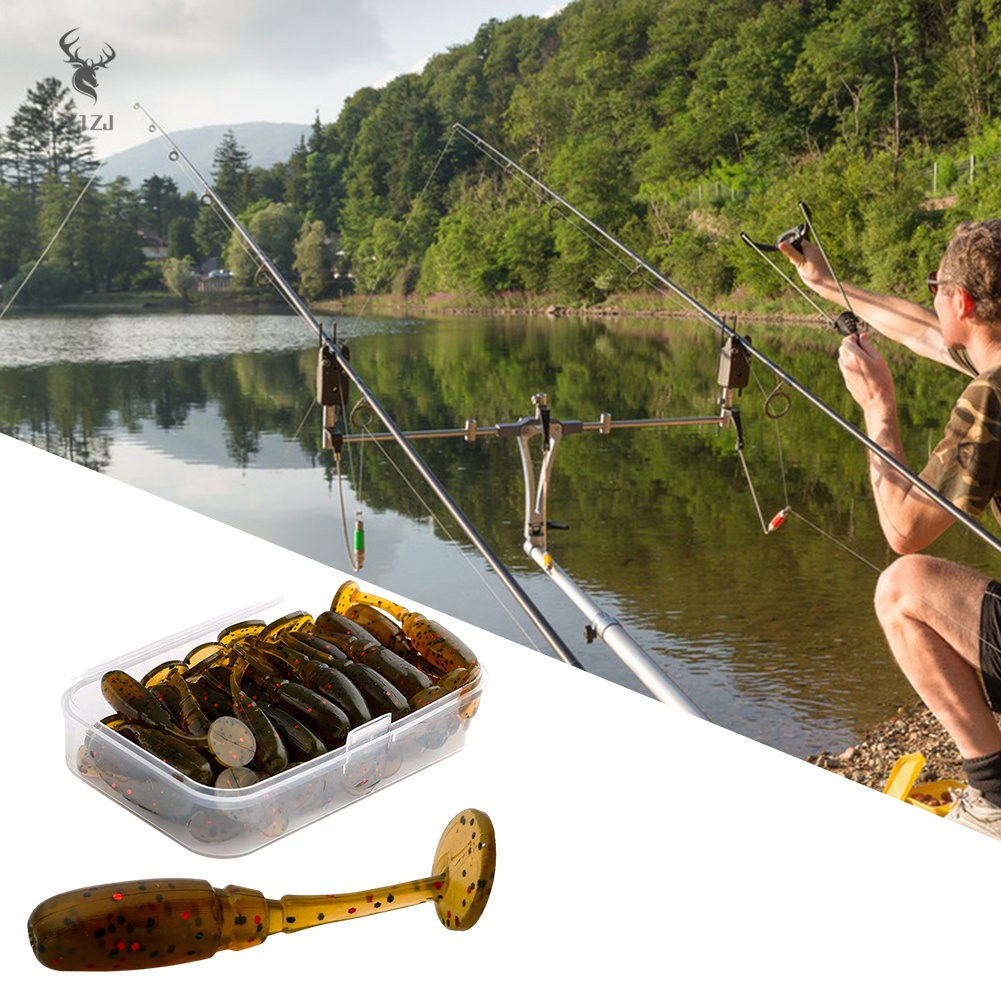 Mồi Câu Cá Giả Hình Chữ t Mềm Mại 3.5cm y1zj