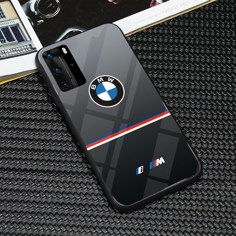 BMW Ốp Điện Thoại Mặt Kính Cứng Chống Sốc Màu Gradient Cho Huawei P30 Pro P40 Plus P50 P60 ART P30pro
