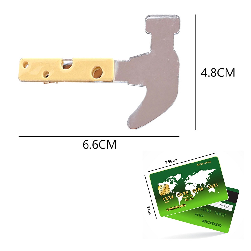 Kẹp Tóc Hình Dao & Nĩa Tráng Gương Sáng Tạo Dễ Thương 1 Cái