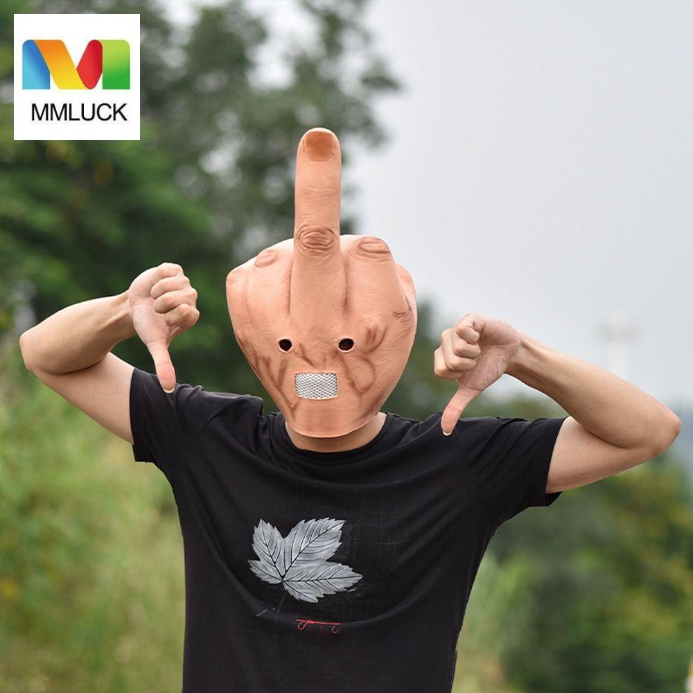 Mặt nạ MMULCK thiết kế ngón tay giữa chất liệu bền có lỗ thoáng khí hóa trang lễ hội