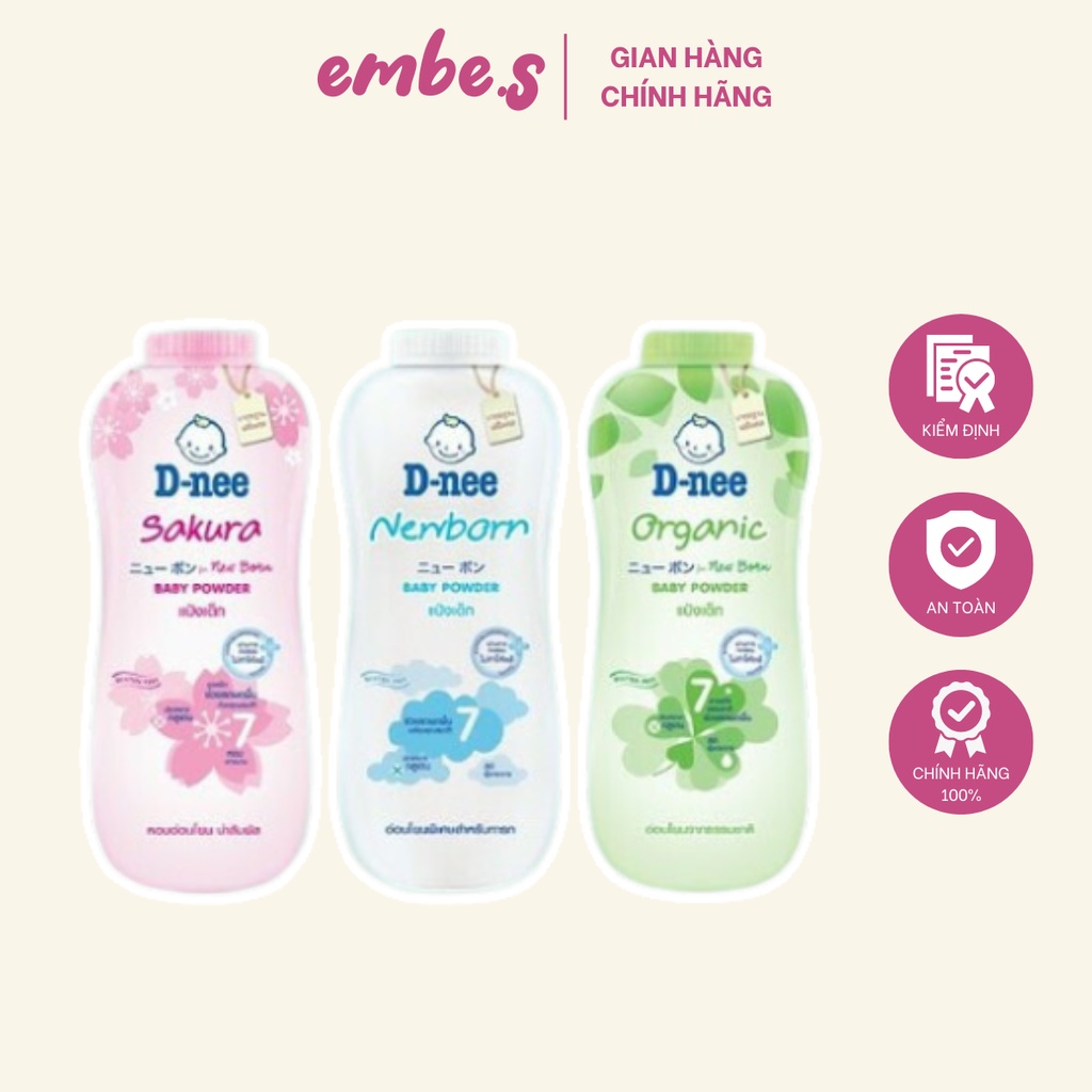 Phấn Thơm, Phấn Rôm Dnee Thái Lan 350gram cho bé embe.s