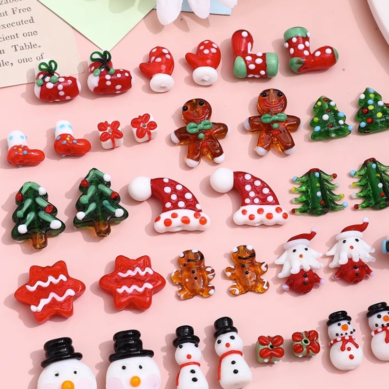 1 Chuỗi Hạt Xâu Chuỗi Hình Cây Thông / Người Tuyết / Ông Già Noel DIY