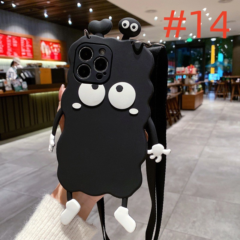 Compatible For Xiaomi Redmi Note 12 Pro+ 11 Pro 12S 11S 10S 10 5G 9S 10 9 8 Pro Redmi 12C 10C A2 A1 9A 9C 9T 10 9 Ốp Điện Thoại Cho 3d phim hoạt hình quái vật+dây thừng vui vẻ