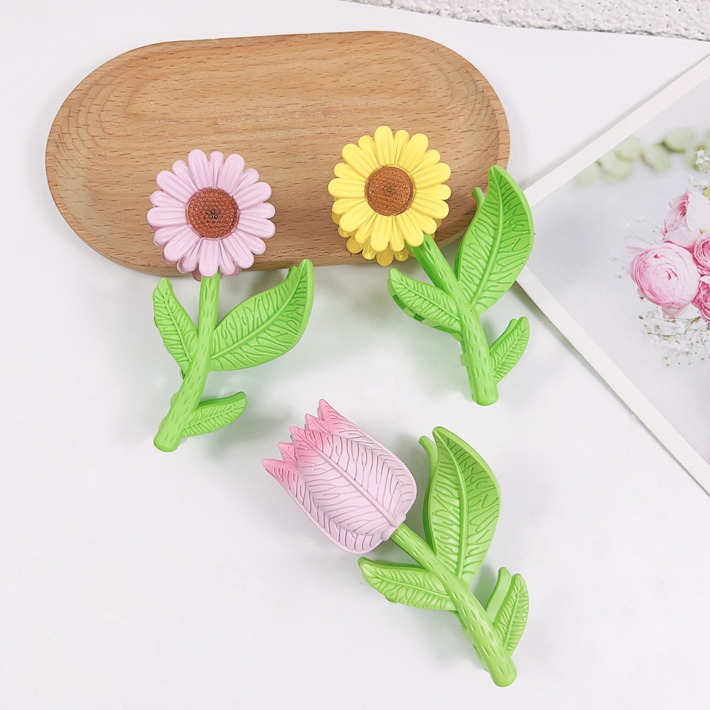 Kẹp tóc CHLINS bằng nhựa hình hoa thời trang cho nữ