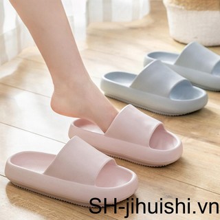 Bộ 2 đôi dép nhựa eva đi trong nhà đế dày hở ngón chống trượt cho cặp đôi