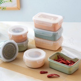 Hộp đựng cơm trưa / hộp đựng thực phẩm mini bằng nhựa có nắp đậy dùng trong tủ lạnh