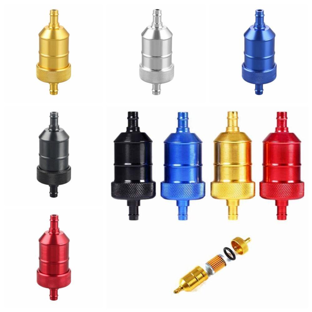 Bộ Lọc Nhiên Liệu Bằng Hợp Kim Nhôm 8mm Lõi Đồng Màu Đen / Đỏ / Vàng / Xanh Dương 8mm Thông Dụng Cho Xe Máy