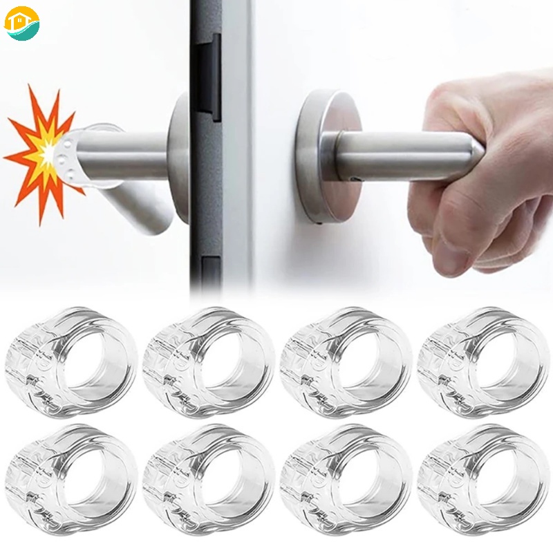 Đệm Chặn Tay Nắm Cửa Bằng PVC Mềm Co Giãn Trong Suốt Chống Va Chạm
