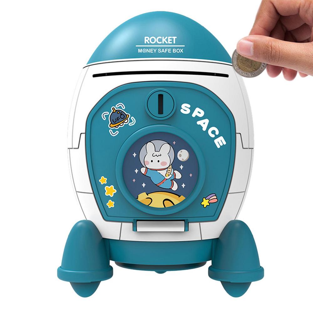 Ống Heo Tiết Kiệm Hình Thỏ Hoạt Hình Dễ Thương Có Công Tắc Chìa Khóa