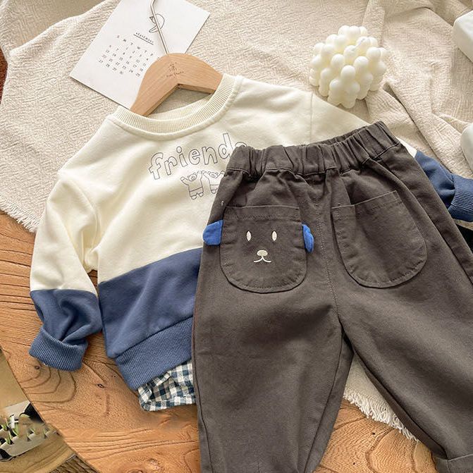 Quần Dài Cotton Họa Tiết Hoạt Hình Thời Trang Xuân Thu Cho Bé Trai