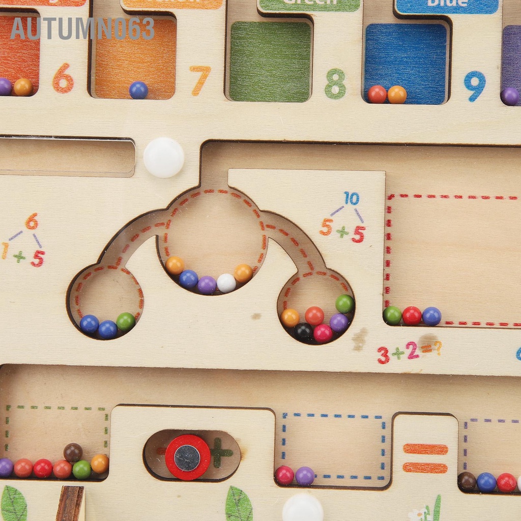 BẢNG GỖ MONTESSORI PHÂN BIỆT MÀU SẮC VÀ SỐ ĐẾM CHO BÉ Autumn063