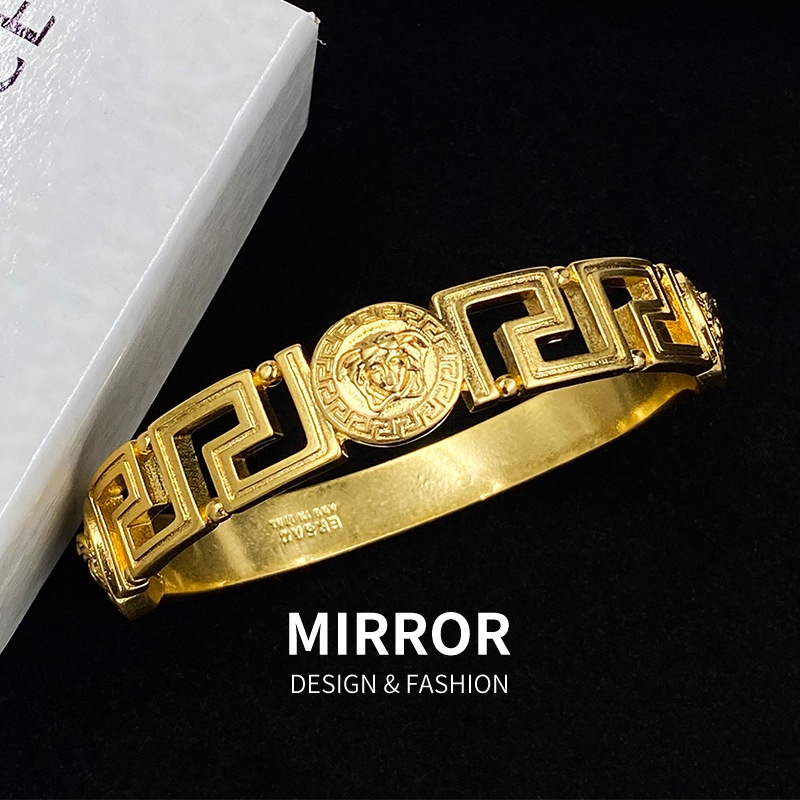 Vòng Tay Versace Tussa Labyrinth Kiểu Dáng Hình Học Đơn Giản Hợp Thời Trang Dễ Phối Đồ @