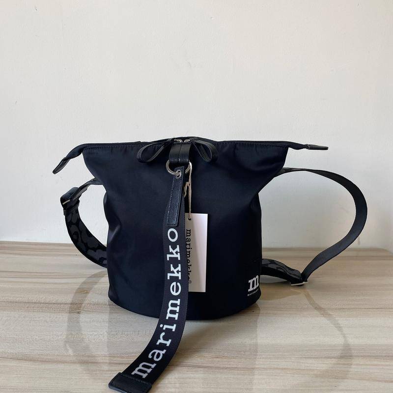 Túi Đeo Vai Màu Đen Bằng Vải oxford Họa Tiết Marimekko