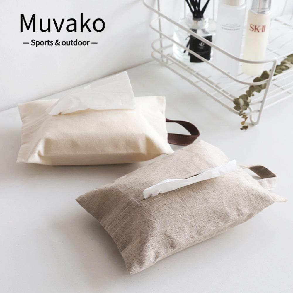 Muvako Túi Vải Canvas Đựng Khăn Giấy Treo Tường Trang Trí Phong Cách Bắc Âu