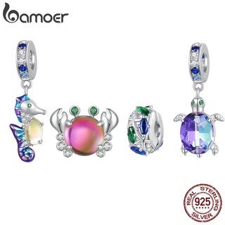 Bamoer Chuỗi Hạt Bạc Dream Series Đại Dương Cua / Rùa Biển / Ngựa Biển / Cá Ngựa Có Khóa Định Vị
