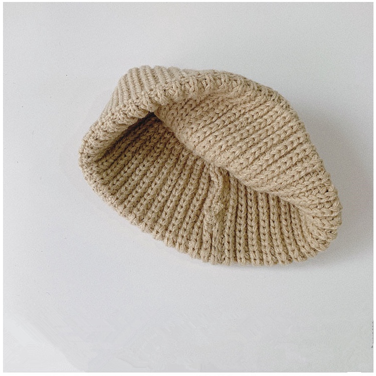 Mũ beanie Trùm Đầu Màu Sắc Đơn Giản Giữ Ấm Mùa Đông Phong Cách Hàn Quốc Cho Bé