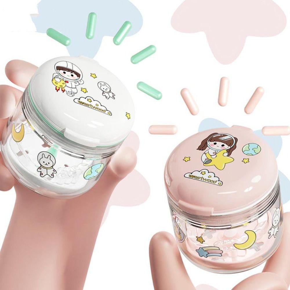 Hộp Đựng Đồ Chăm Sóc Răng Giả Bằng Nhựa Có Gương Soi Họa Tiết Hoạt Hình Dễ Thương