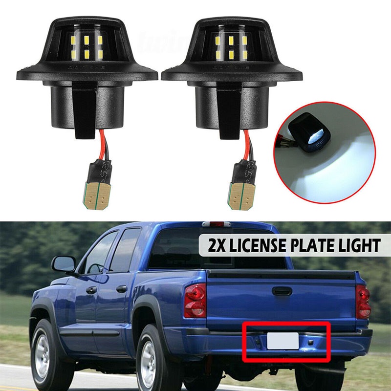 Đèn biển số xe 2 cái 6000k led cho mitsubishi raider dodge dakota