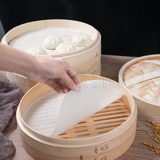 [5 pcs Kitchen Anti-stick Bun Steamer Cloth Non-stick Gauze] [Round Dumpling Bun Steamer Paper, Steamer Mat Paper] [Baking Pastry Net Mat] [Cooking Accessories]