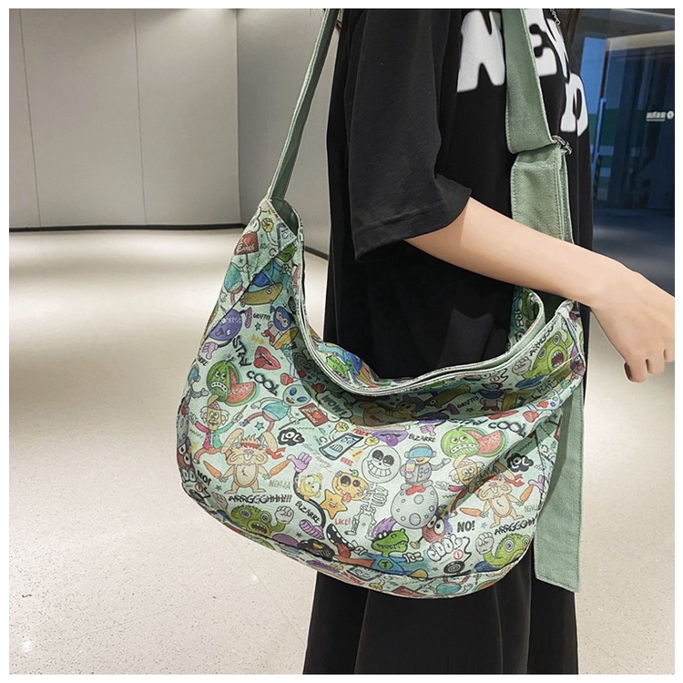 PUMB túi vải đeo chéo túi đeo chéo đi học fashion Korean Style Phong cách Chic L91TK60 37Z230911