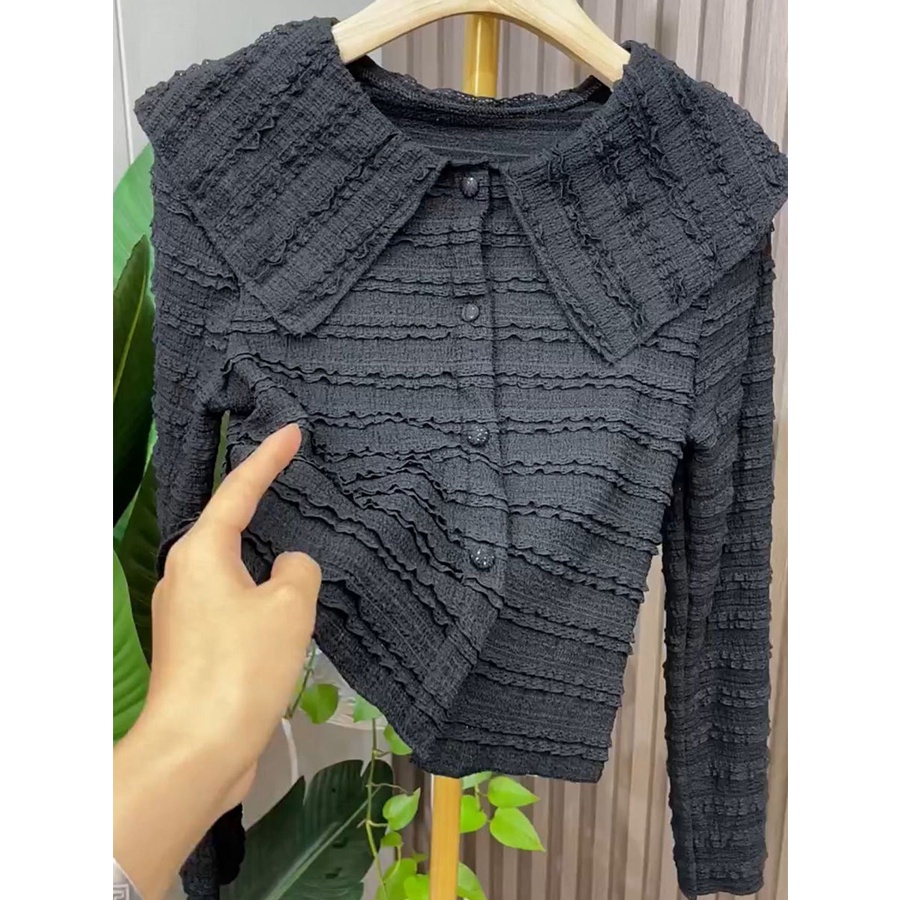 Áo Sơ Mi Tay Dài Cổ Búp Bê Phối Ren Thời Trang Mùa Thu Cho Nữ