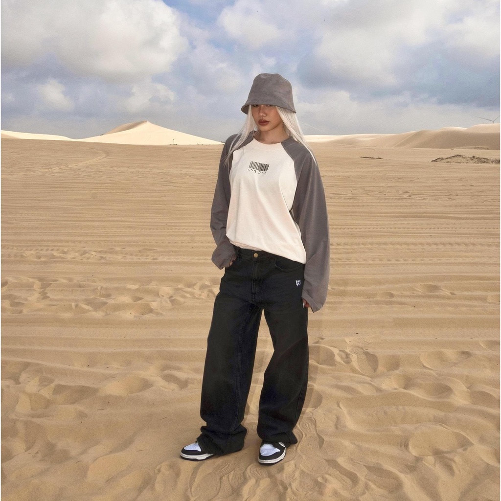 Áo Heyyou! Hidden Code Cream/Gray Long Sleeve