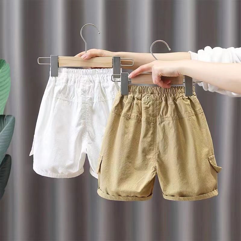 Quần short cotton dài cho bé trai - đáy thoáng khí và thời trang mùa hè