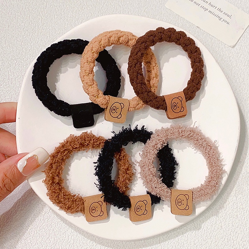 Thun cột tóc hình gấu dễ thương - loại thun mềm không đau tóc