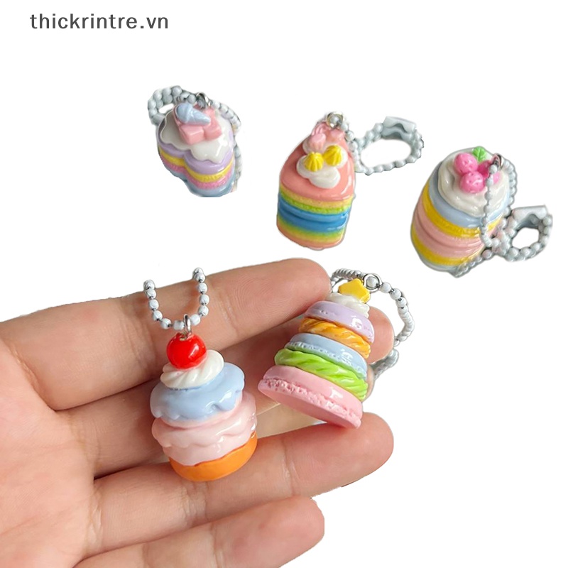 Móc Khóa Hình Bánh Kem Mưa Dễ Thương