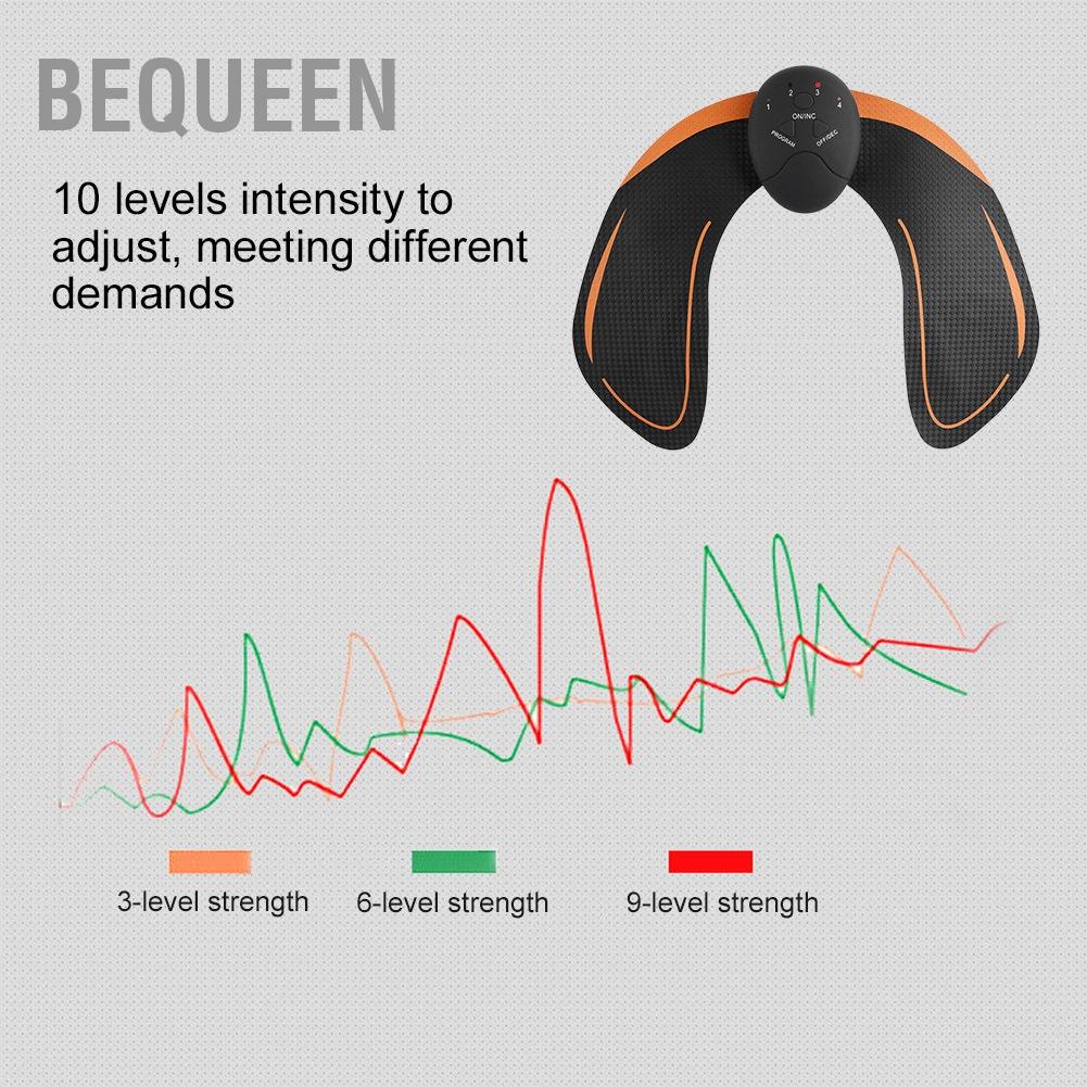 Bequeen Máy massage nâng mông EMS mát xa kích thích cơ hông
