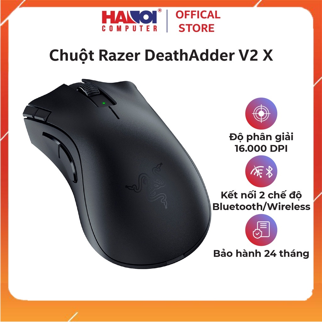 Chuột Razer DeathAdder V2 X HyperSpeed-Wireless Ergonomic (RZ01-04130100-R3A1)