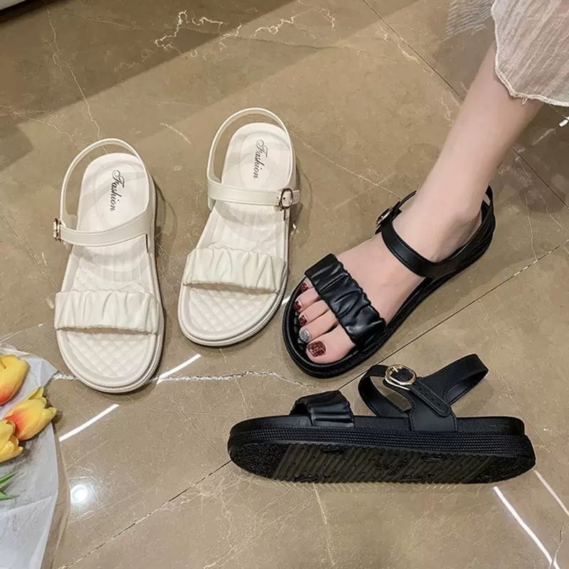 Dép Sandal Đế Phẳng Dày Dặn Thoải Mái Phong Cách Thời Trang Mùa Hè Mới Dành Cho Nữ lzf0802