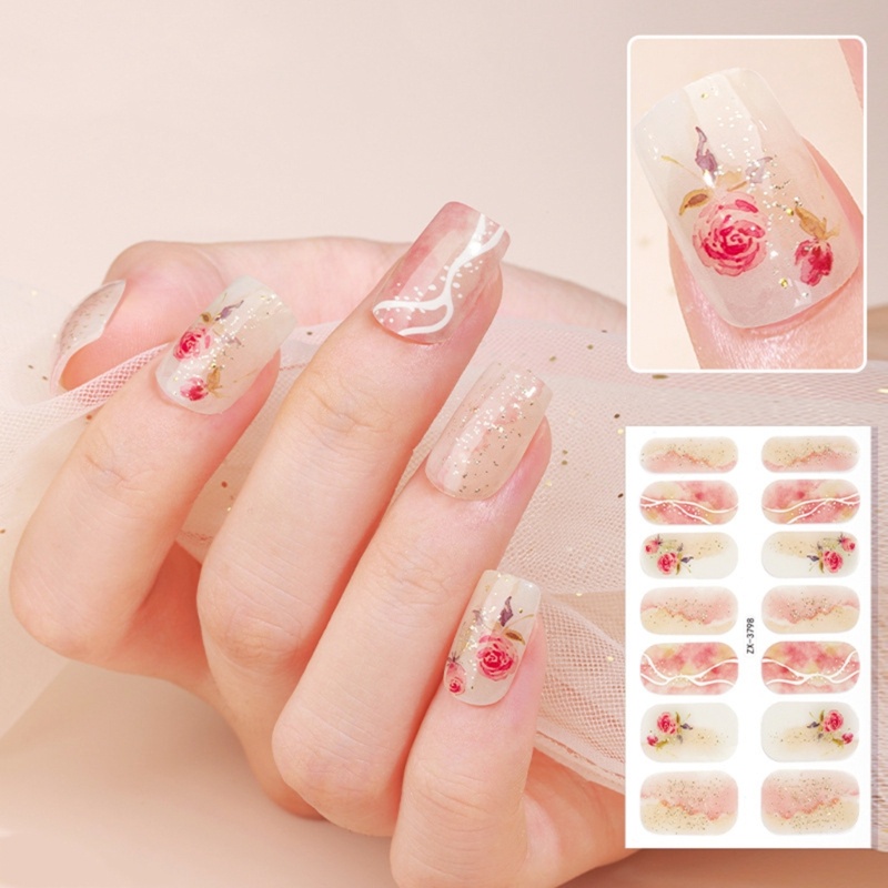 Ch * oready stock o gradient full nail stickers full wrap nail art stickers self-adhesive nail art strips for diy nai