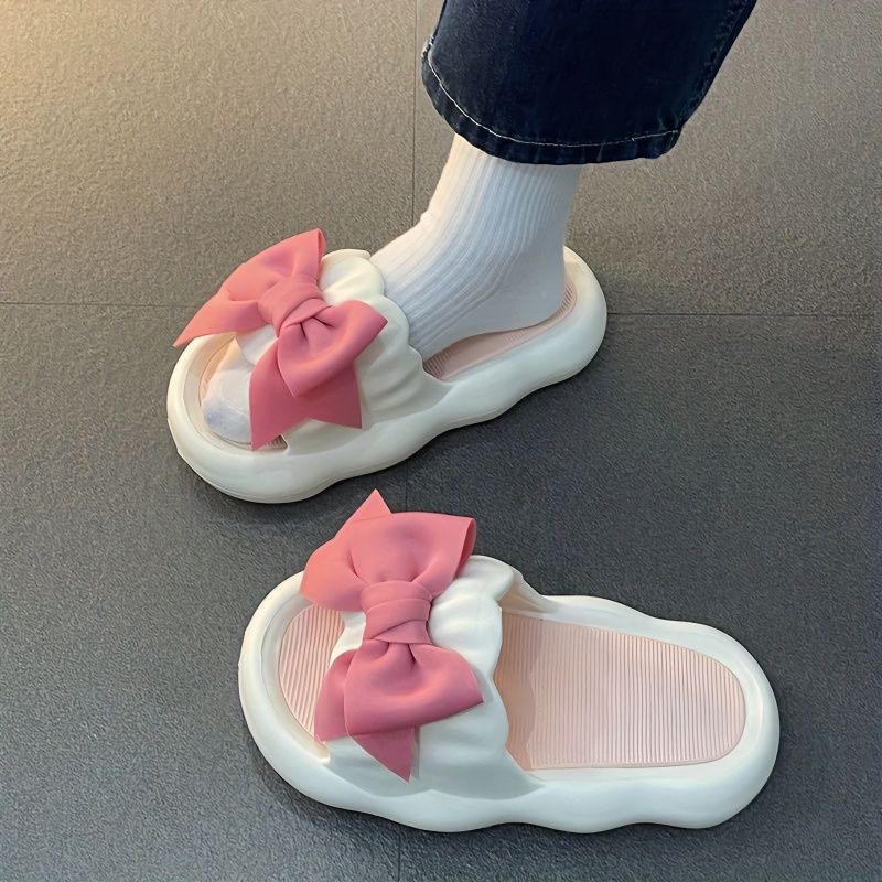 Dép Sandal Đế Dày Quai Nơ Dễ Thương Thời Trang Mùa Hè Cho Nữ