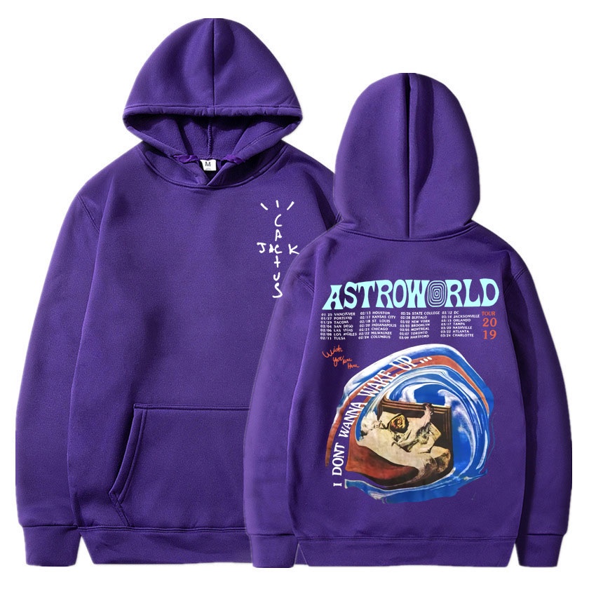 Cactus jack hip hop rapper hoodie streetwear astroworld áo có mũ trùm đầu áo in cao cấp áo khoác nam nữ cotton harajuku hoodies