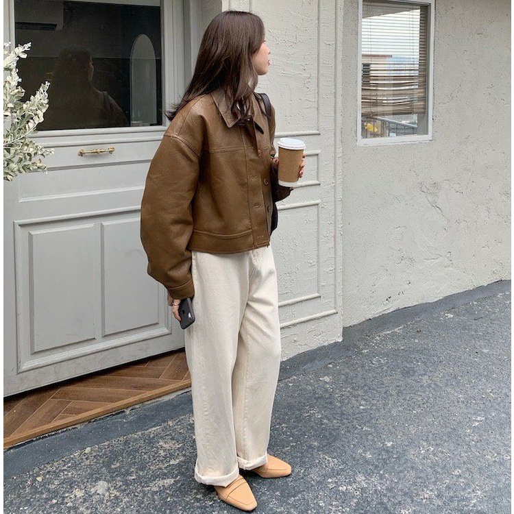 Áo Khoác Da Cao Cấp Phong Cách Hàn Quốc