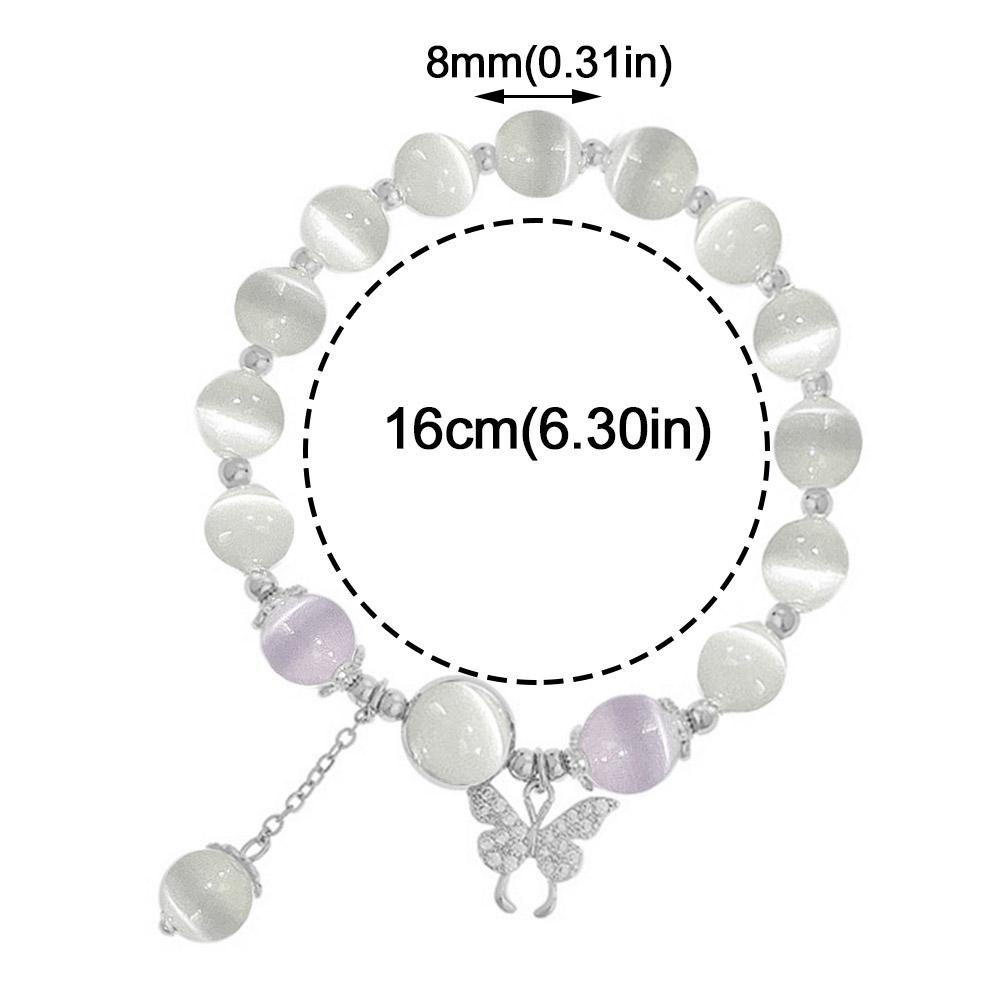 Ins style butterfly bracelet fashion grey moonlight bracelet bracelet nữ đơn giản j1y7
